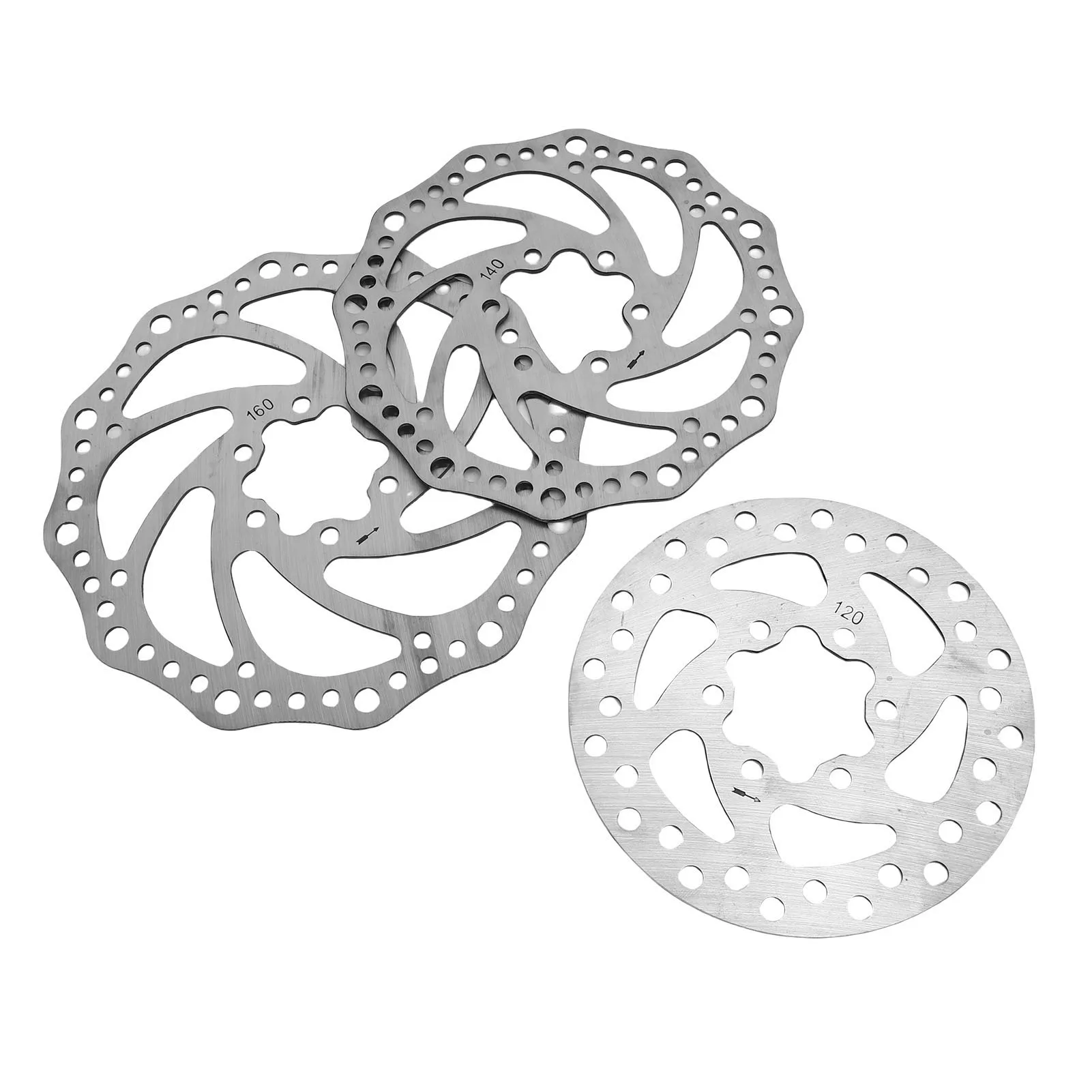 3 STKS Remschijf Rotors Remrotor Set Schijfremschijven Rvs Remrotor Set 120mm 140mm 160mm Fietsen Accessoires