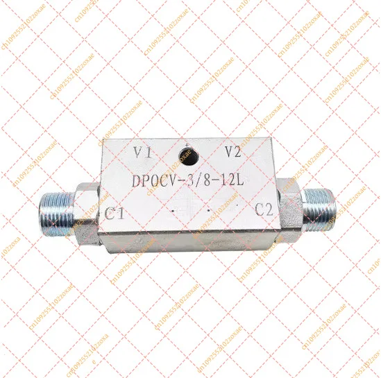 DPOCV-3/8-12L Hydraulic Check Valve 2-Way Cylinder Lock Top Stop Oil Block Cartridge Small Control Component