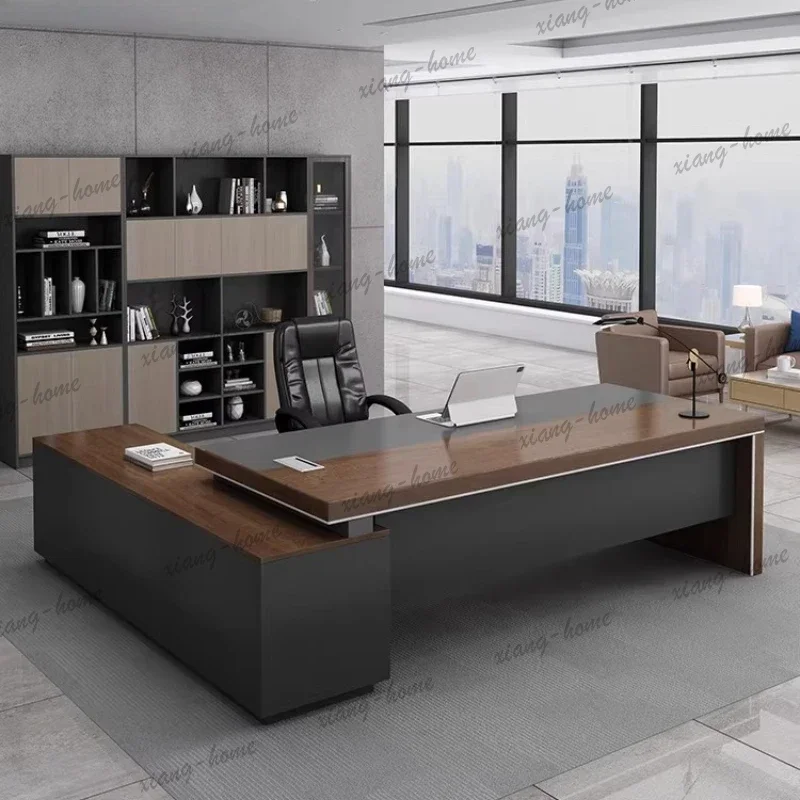LS.Black Study Computer Table Bedroom Desk Home Modern Bedroom Desks Workshop Writing Shaped Gaming Desks Work Table Office Desk