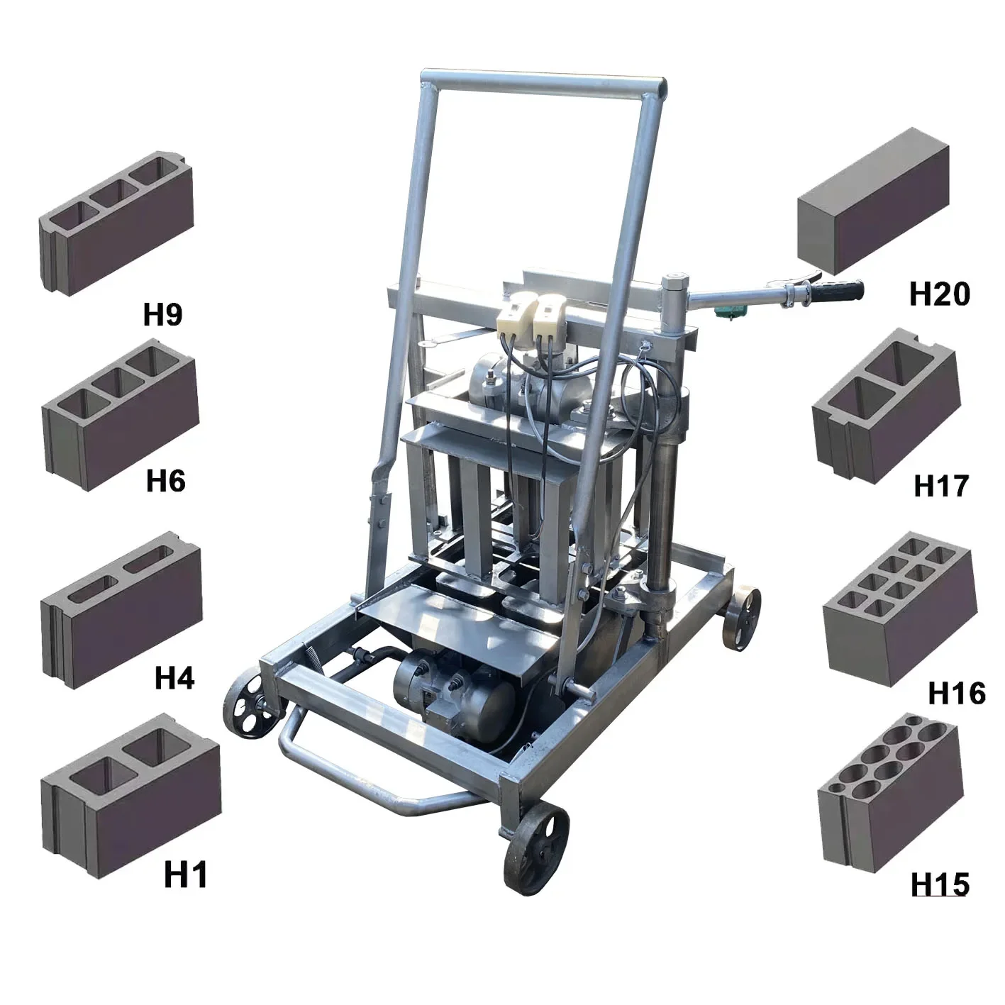 Automatic QMR2-45 2-Hole Concrete Cement Brick Making Machine Plastic Waste Processor Manufactured in China/Cambodia