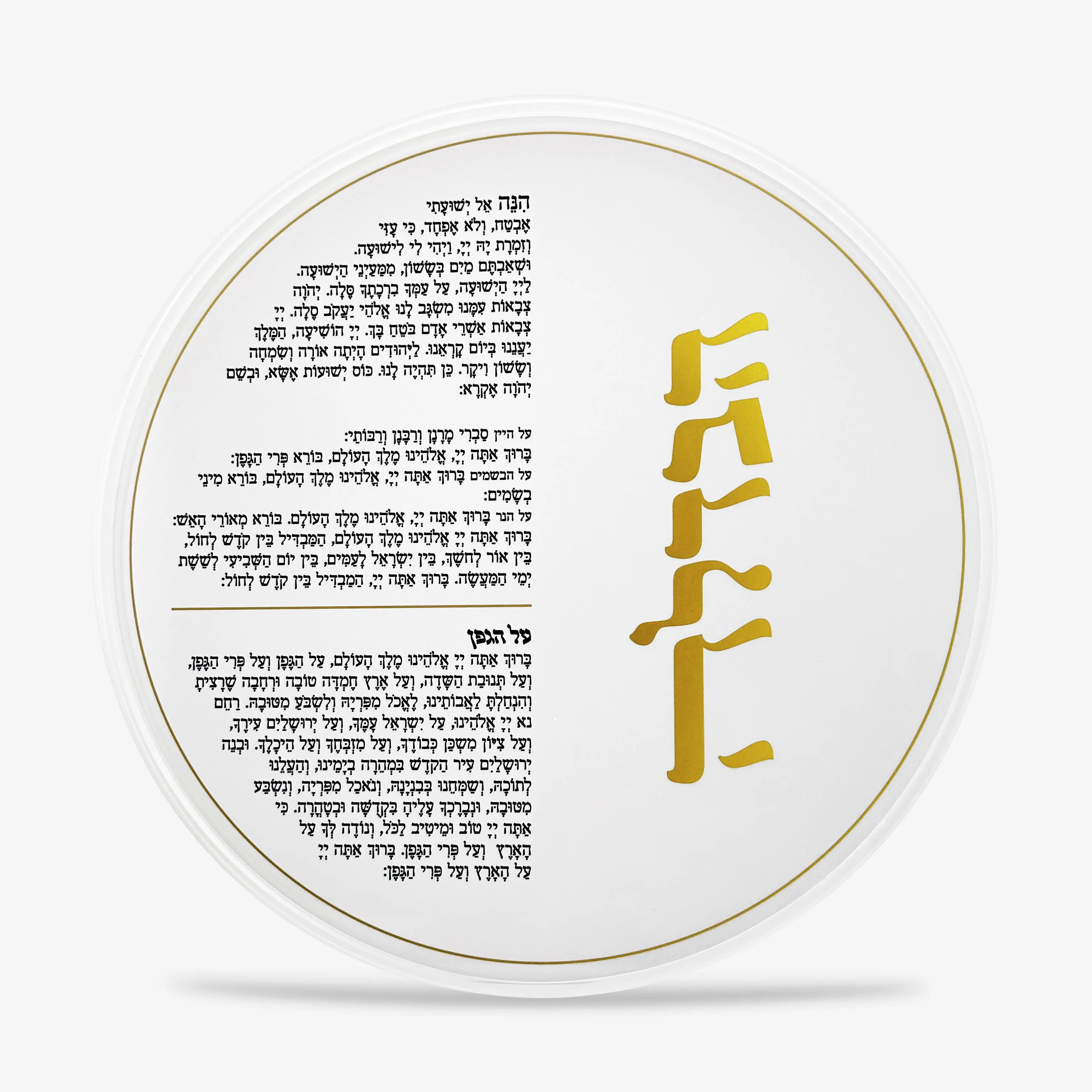 Judaica Lucite Havdalah Plate Tray Modern Round Acrylic Havdalah Tray Jewish Shabbat Gift Match Besamim Box Tray