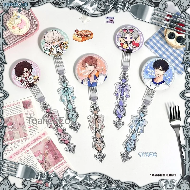 

Акриловая магнитная подставка для фотографий и значков в готическом стиле «Коготь Лилит» светлых тонов, дизайн в виде вилки, мерч для отаку