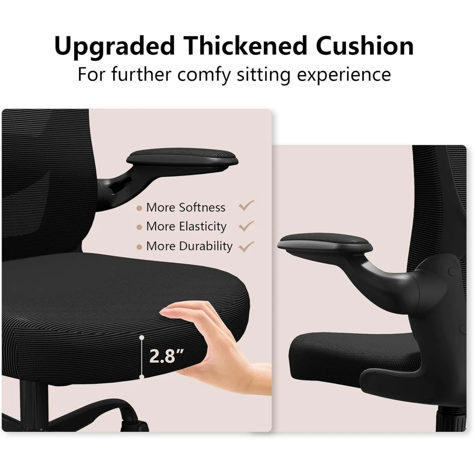 US Ergonomic Office Chair, Comfort Swivel Home Office Task Chair, Breathable Mesh Desk Chair, Lumbar Support Computer Chair