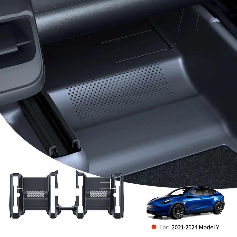 YZ For Tesla Model Y 2021-2024 TPE Under Seat Corner Guard Seat Slide Rails Protector Cover Anti-Kick Decor Flocking Accessories