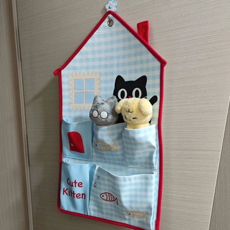 The "Doll'S Home" Is Suitable For 13-18cm Doll Storage Cute 5-Grid House Shaped Doll Display Bag Which Can Accommodate 5-6 Dolls
