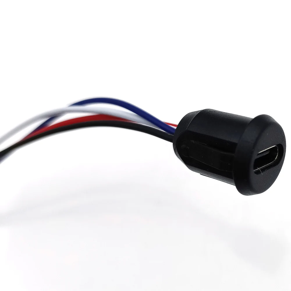 USB Connector Type-C 4Pin Welding Wire Female Waterproof Female Socket Rubber Ring High Current Fast Charging port