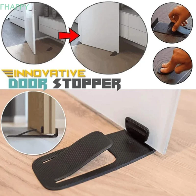 Tope de puerta multifuncional, Protector de seguridad, soporte creativo en forma de cuña abierta, Tope de puerta de piso seguro