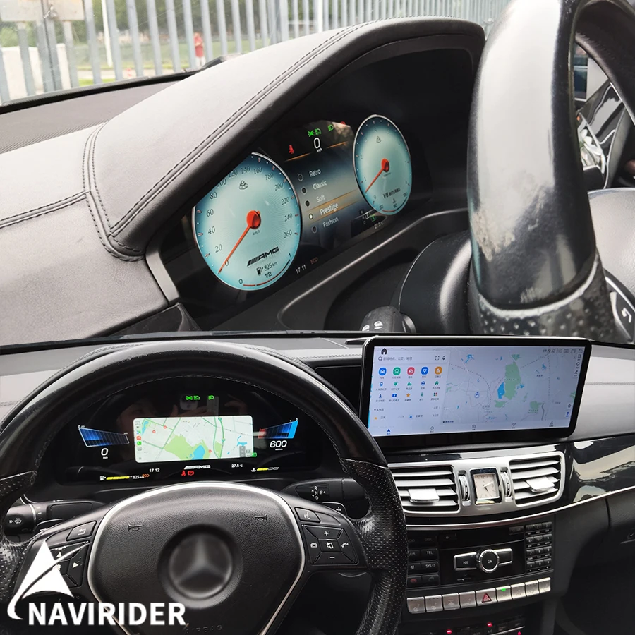 12.3Inch Full Screen Dashboard For Mercedes Benz E-Class W212 2009-2015 Speedometer LCD Digital Instrument Upgrade Smart Cluster