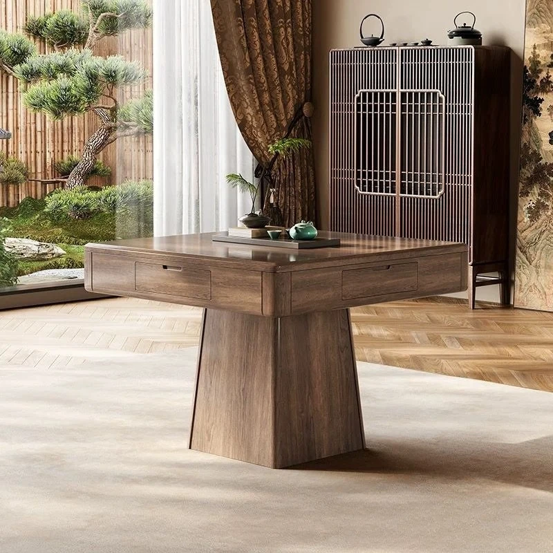 Mahjong Table Mahjong Machine Automatic Integrated High-end Chinese Dual-purpose Dining Table Solid Wood -