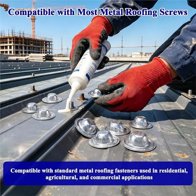 A96I-120 Pack Metal Roof Screw Caps, Rustproof Screws Cover Cap Made Tough Roofing Screw Caps, Seal Over Existing Screw Head