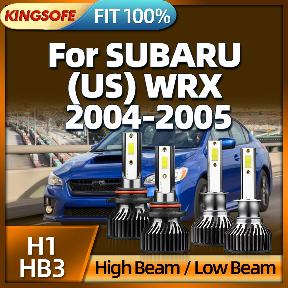 

2/4PCS Led H1 HB3 Lamp Car Headlight Bulbs 30000LM Bright 6000K White Light For SUBARU (US) WRX 2004 2005