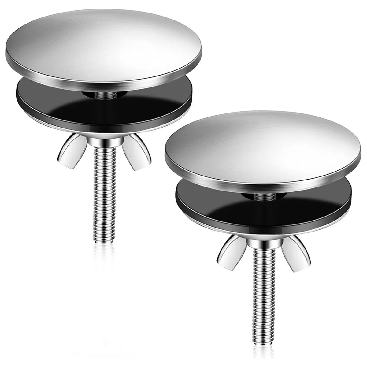 2 Pack Kitchen Sink Faucet Hole Cover, Brushed Sink Hole Cap for Unused Soap Dispenser and Sprayer-Hole