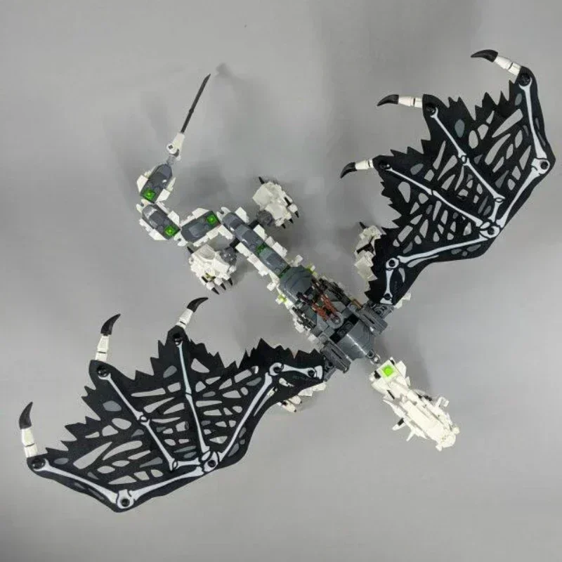 718pcs Skull Sorcerer's Dragon Model Building Blocks Compatible 71721 Bricks Kids Toys For Children