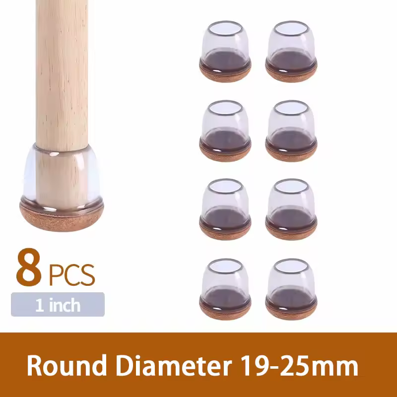 8PCS Upgraded Chair Leg Covers Silicone Anti-Slip Felt Furniture Feet Protectors from Scratches for Hardwood Floor Reduce Noise - Image 21