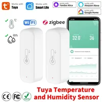 Tuya WiFi Zigbee 3.0 Temperature and Humidity Smart Home Thermometer Hygrometer APP Remote Alarm Work with Alexa Google Home