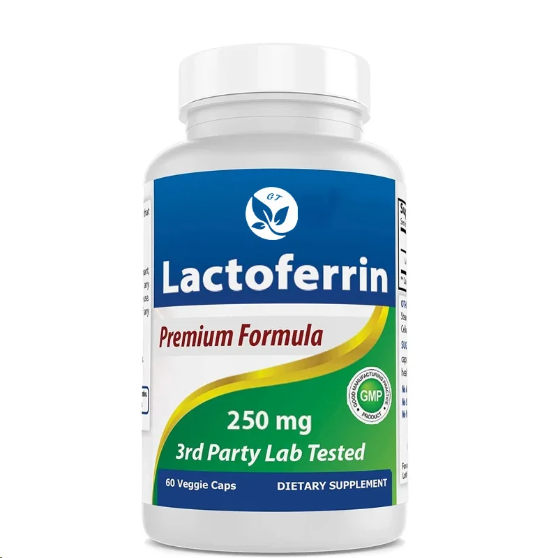 Lactoferrina Capsule vegetariane da 250 mg, supportano la funzione immunitaria sana -60 capsule