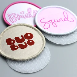 Custom 3D embroidery logo patch embroidered badge heat transfer on cloth bag shoes