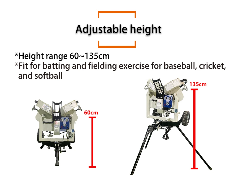 Professional baseball and softball 3 rounds breaking ball pitching machine batting practice
