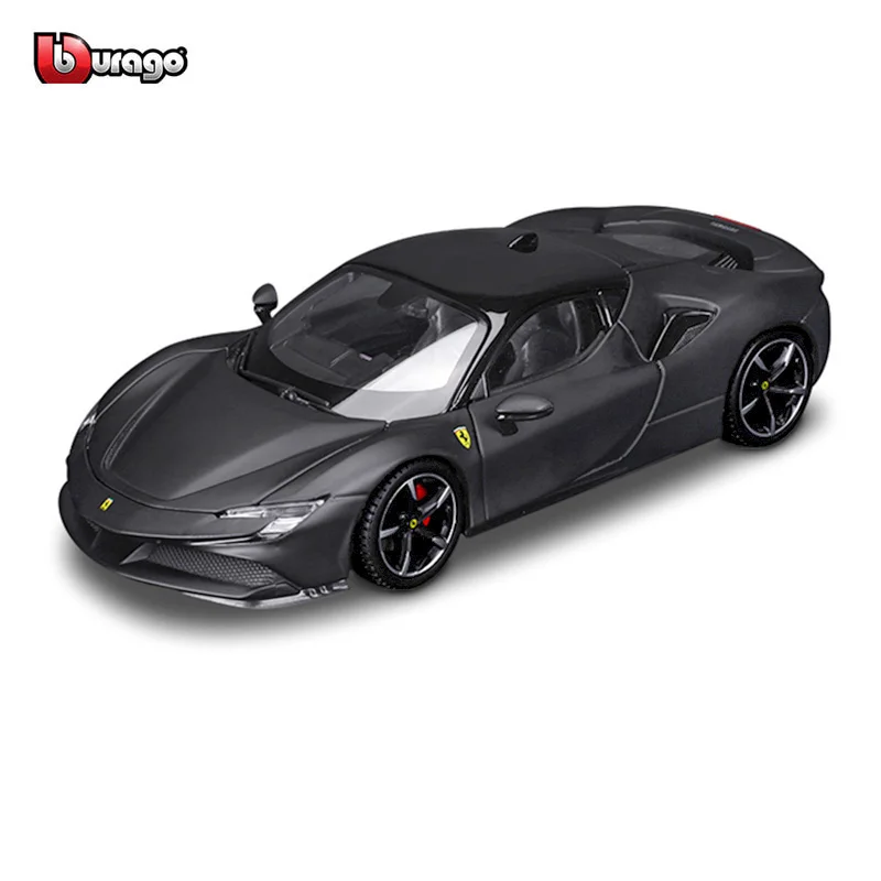 Bburago 1:24 Scale Black NEW Ferrari SF90 STRADALE Alloy Luxury Vehicle Diecast Cars Model Toy Collection Gift