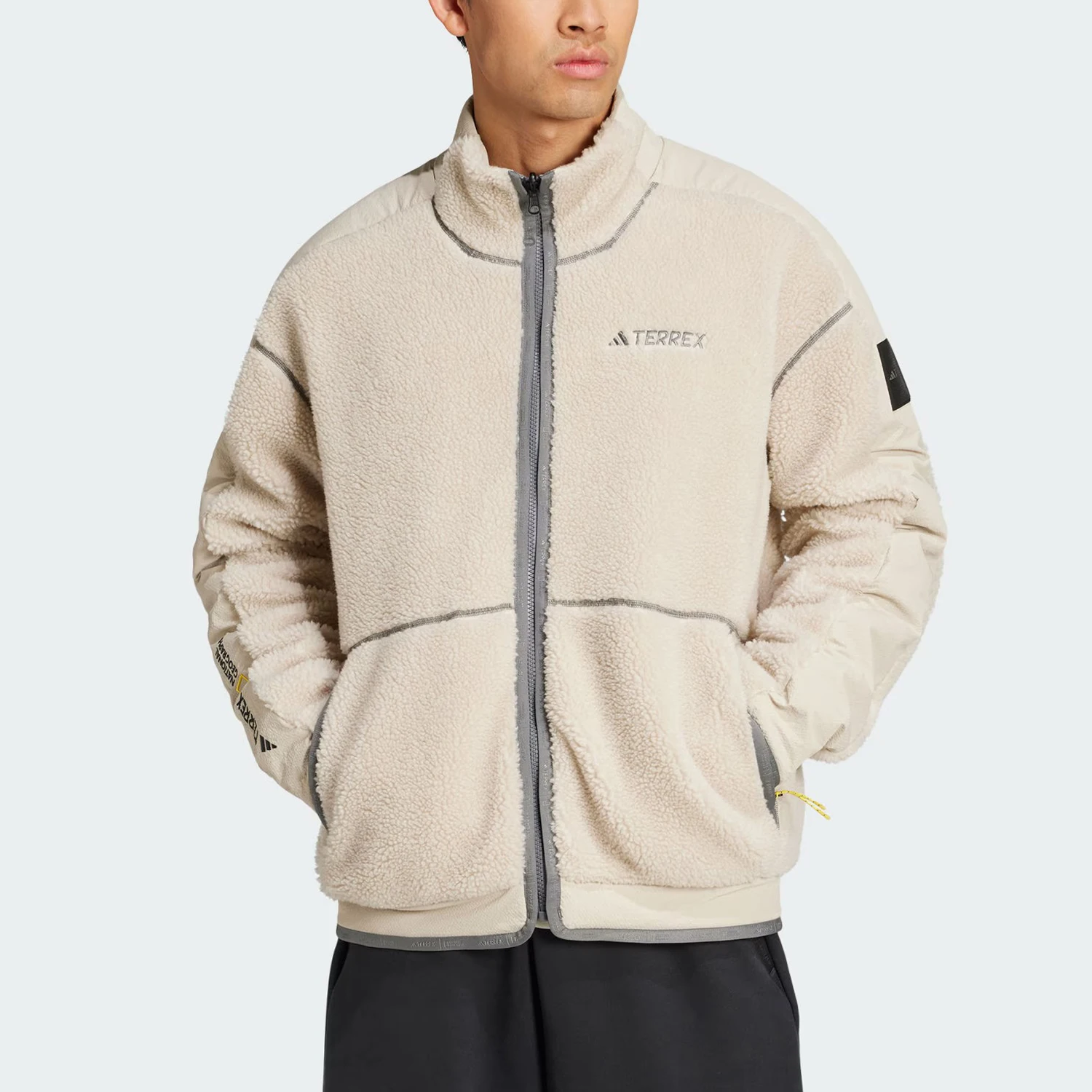 

Adidas genuine new men's outdoor fashionable and comfortable fleece jacket JJ4355