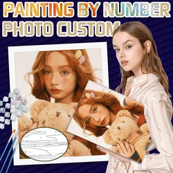 SDOYUN 24/36 Color Painting By Numbers Kits For Adults Family Portrait And Animal Photos Handpainted Paints Kits For Home Decor