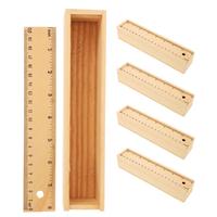 5 Pcs Stationery Box Pencil Case Small Drawer Wood Container for Students School Supplies Desk Organizer Pen Storage