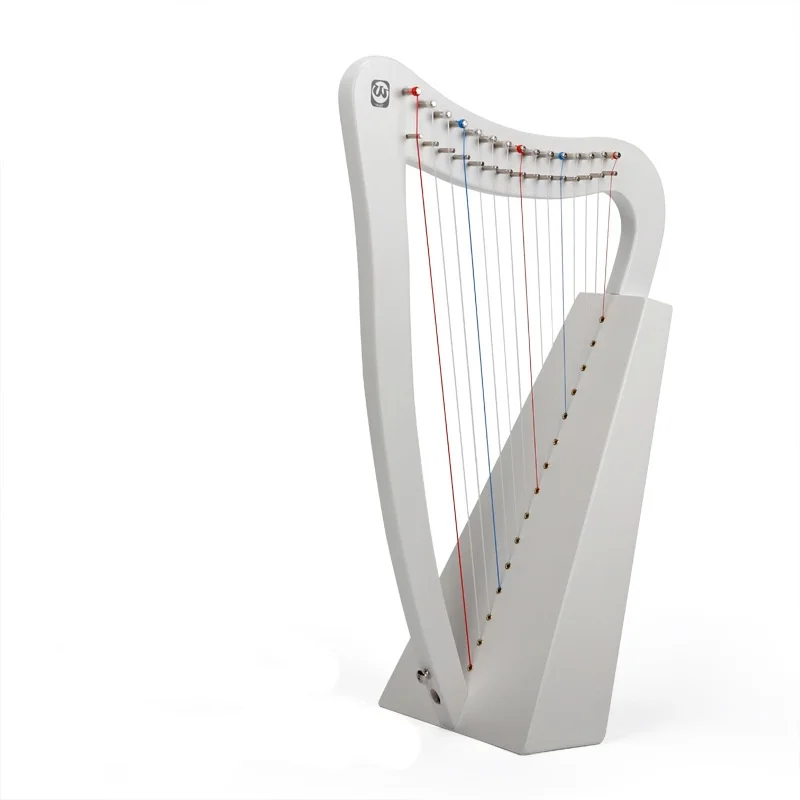 Portable Small Irish Style Lyre Harp Factory Direct Sale, 15 or 19 String Musical Instrument with Half Tone Key for Beginners
