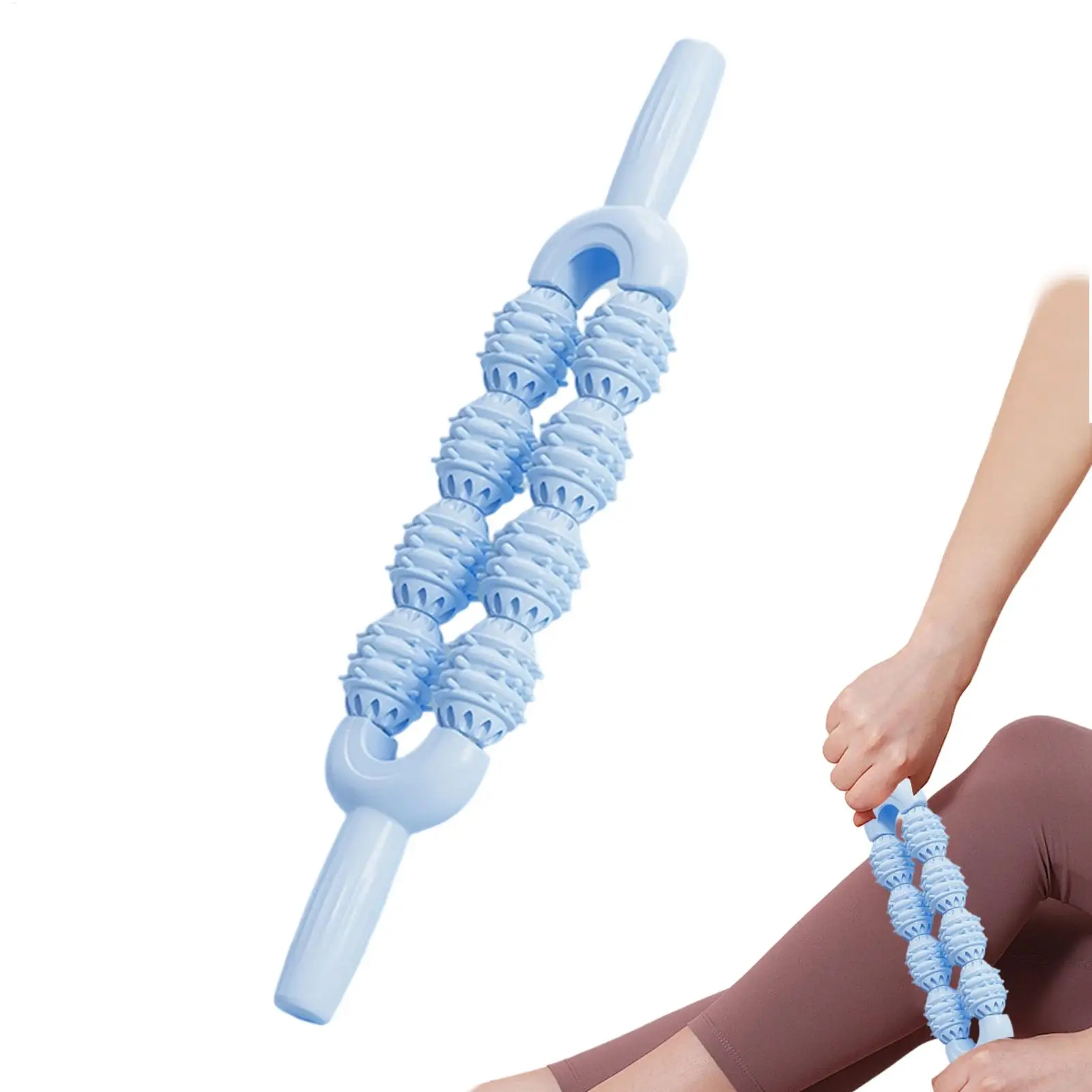 

Массажная палочка, массажный роликовый палочка для глубоких тканей, нескользящий массажер для тела, шеи, спины, рук, судорог, герметичность, ежедневное разминка для дома