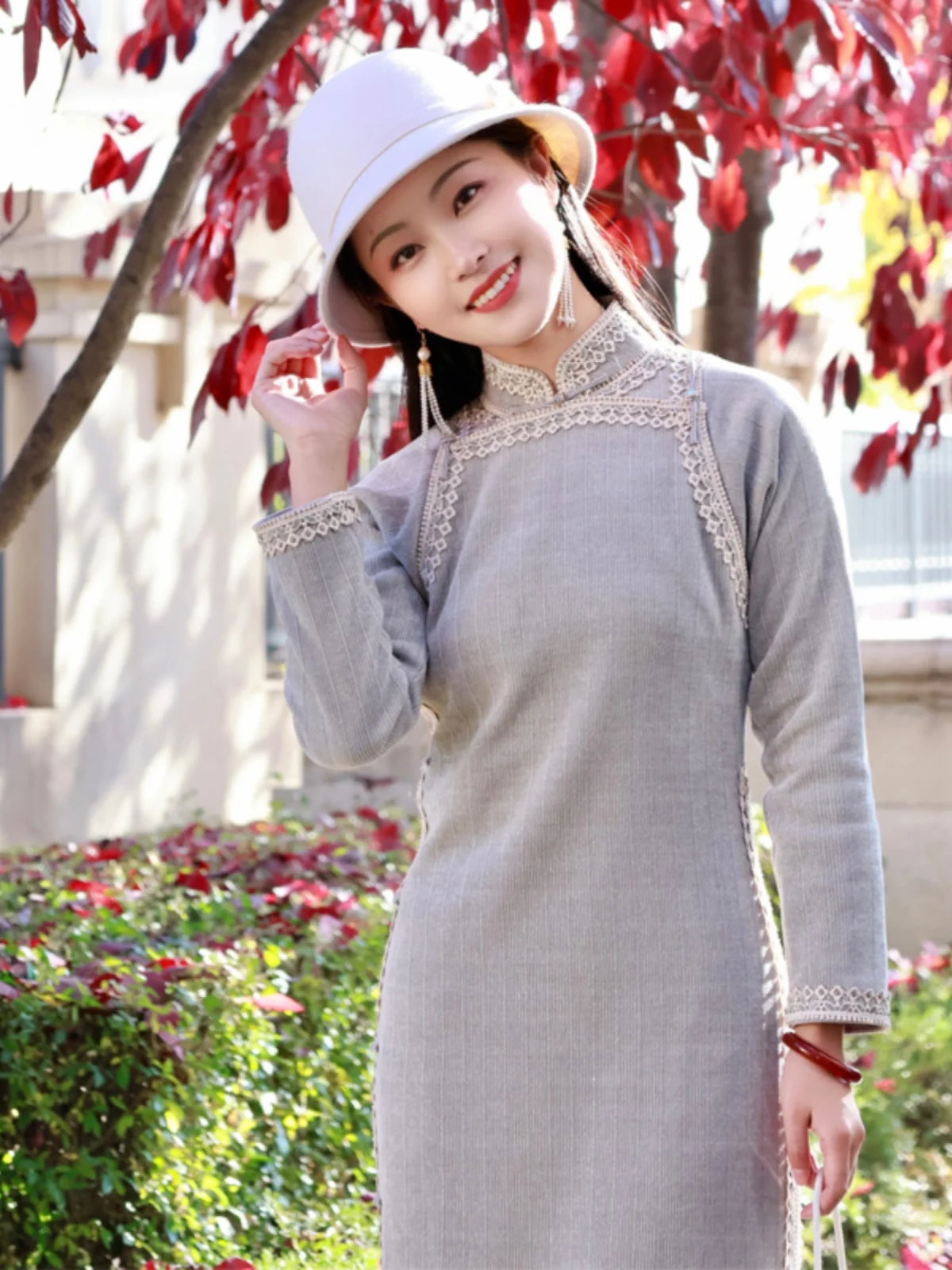 

Xinghan Chuanjian 2024 Осенне-зимний теплый халат традиционного кроя с полной застежкой, для повседневной носки, с длинными рукавами, в ретро-стиле