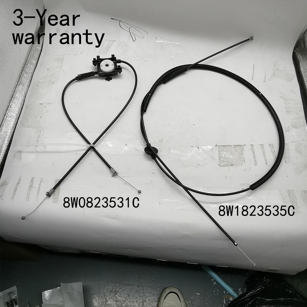 Hood Release Cable 8W1823535C 8W0823531C For Audi A4 S4 A5 S5 RS4 RS5