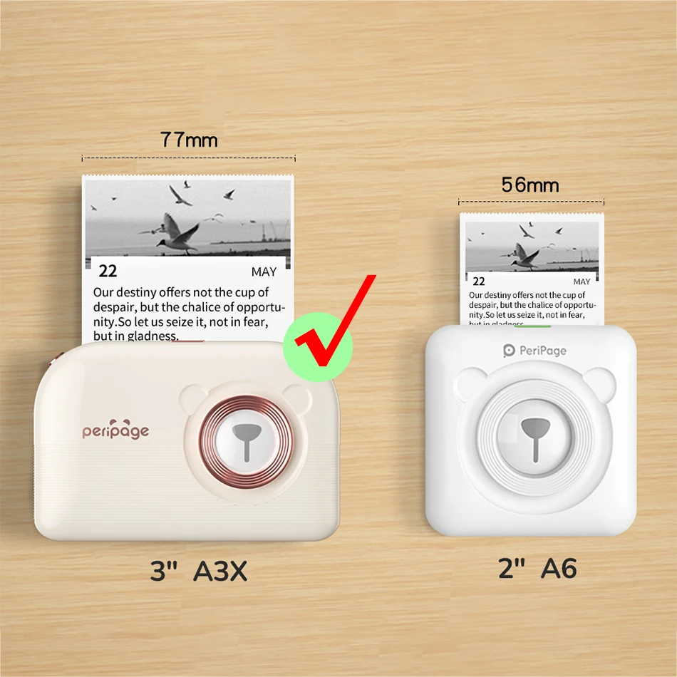 Mini stampante termica tascabile portatile Peripage da 77mm telefono cellulare iOS Android School Hand Tools Office QR Code Home Printing