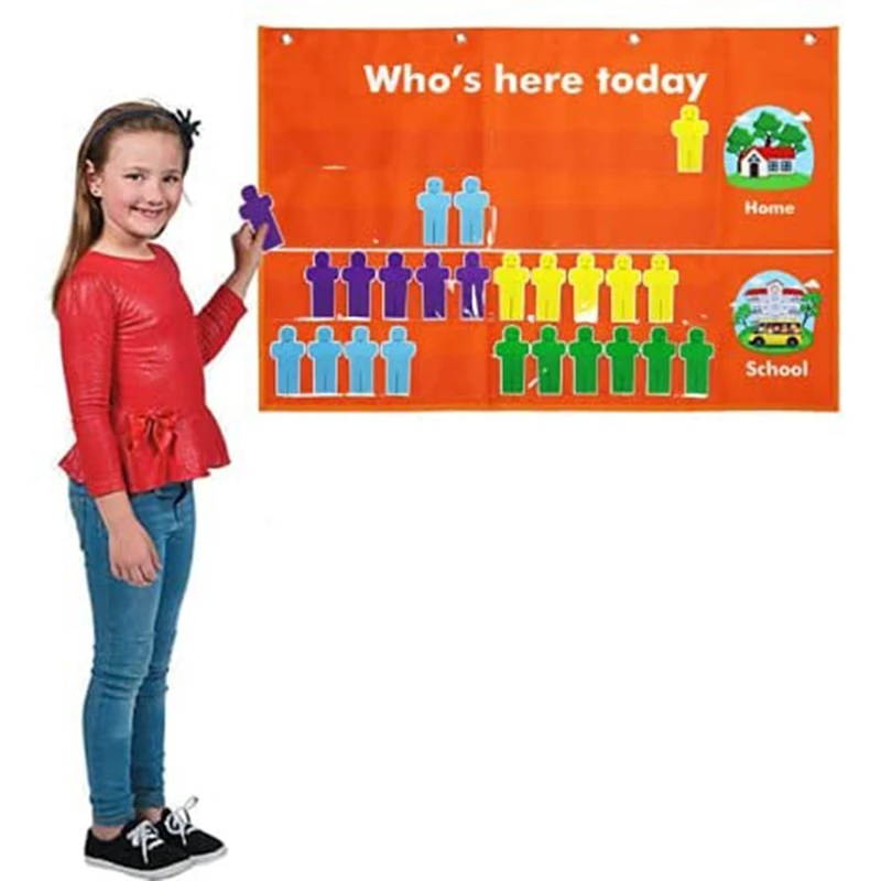 Classroom Attendance Chart Helping Hands Pocket Chart,Classroom Management Pocket Chart For Classroom,Homeschool