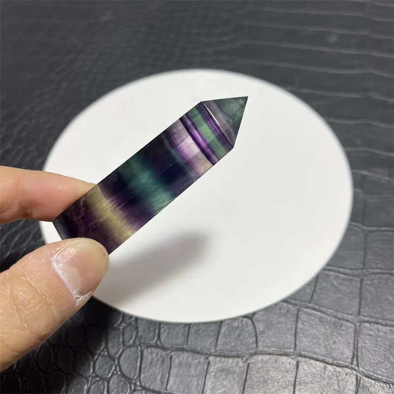 

1kg Crystal Natural Rainbow Fluorite Tower Point Healing Feng Shui Wiccan Sacrifice Wand Stone Quartz Energy Reiki