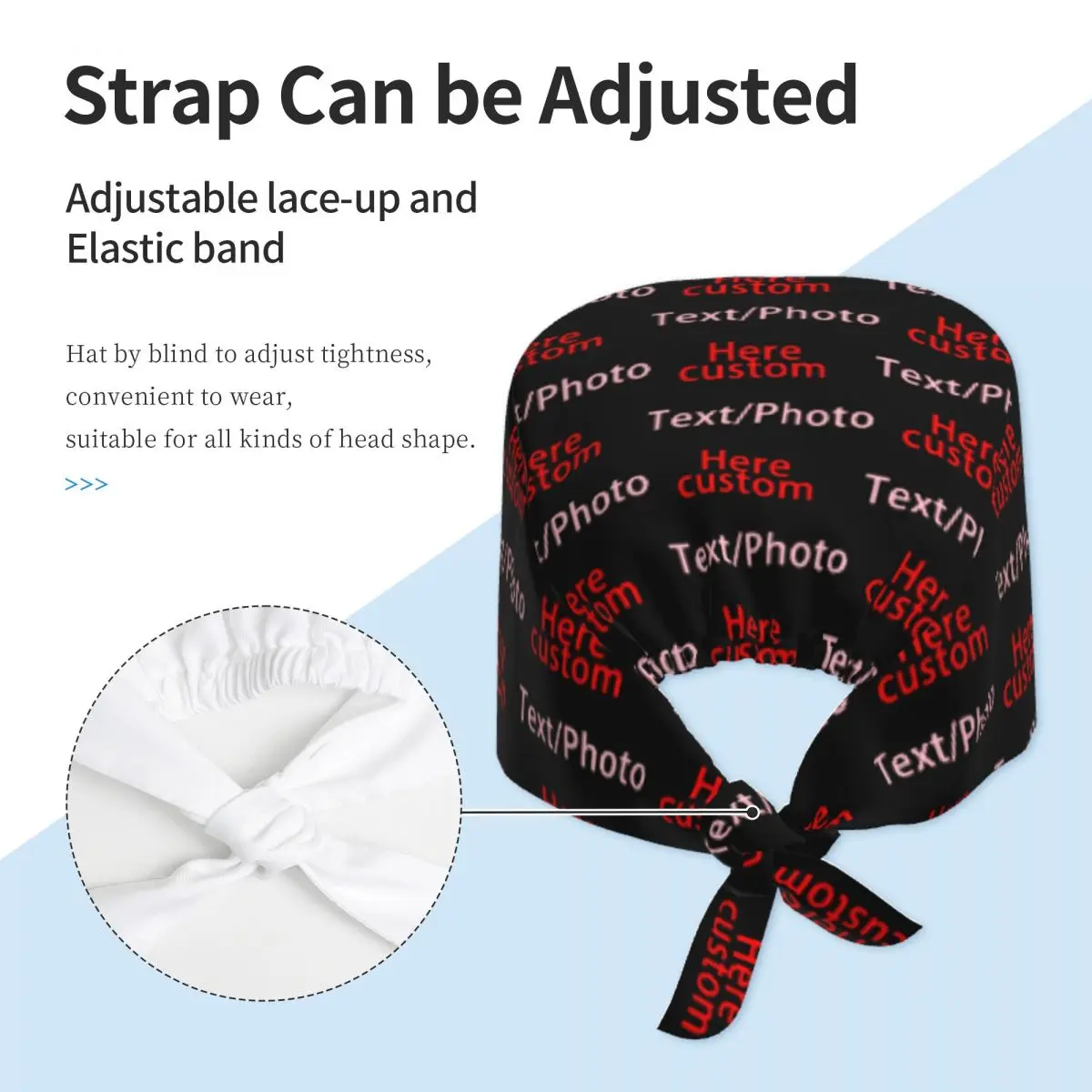 Personalizza la tua foto Logo Messaggio Berretto da lavoro Cappelli chirurgici Uomo Donna Berretto da sala operatoria Berretto da lavoro Cappello da laboratorio