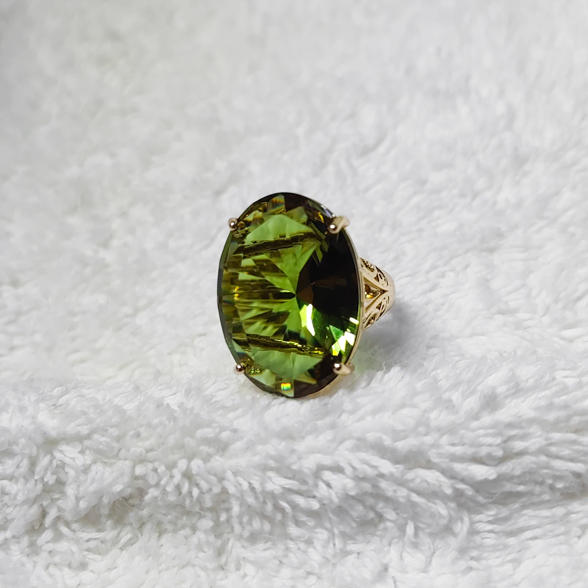 Türkischer Farbwechselnder Edelstein Sultanit Ornamente Ovaler Ring Mode Einfache Ringe für Damen Schmuck – Detail 10