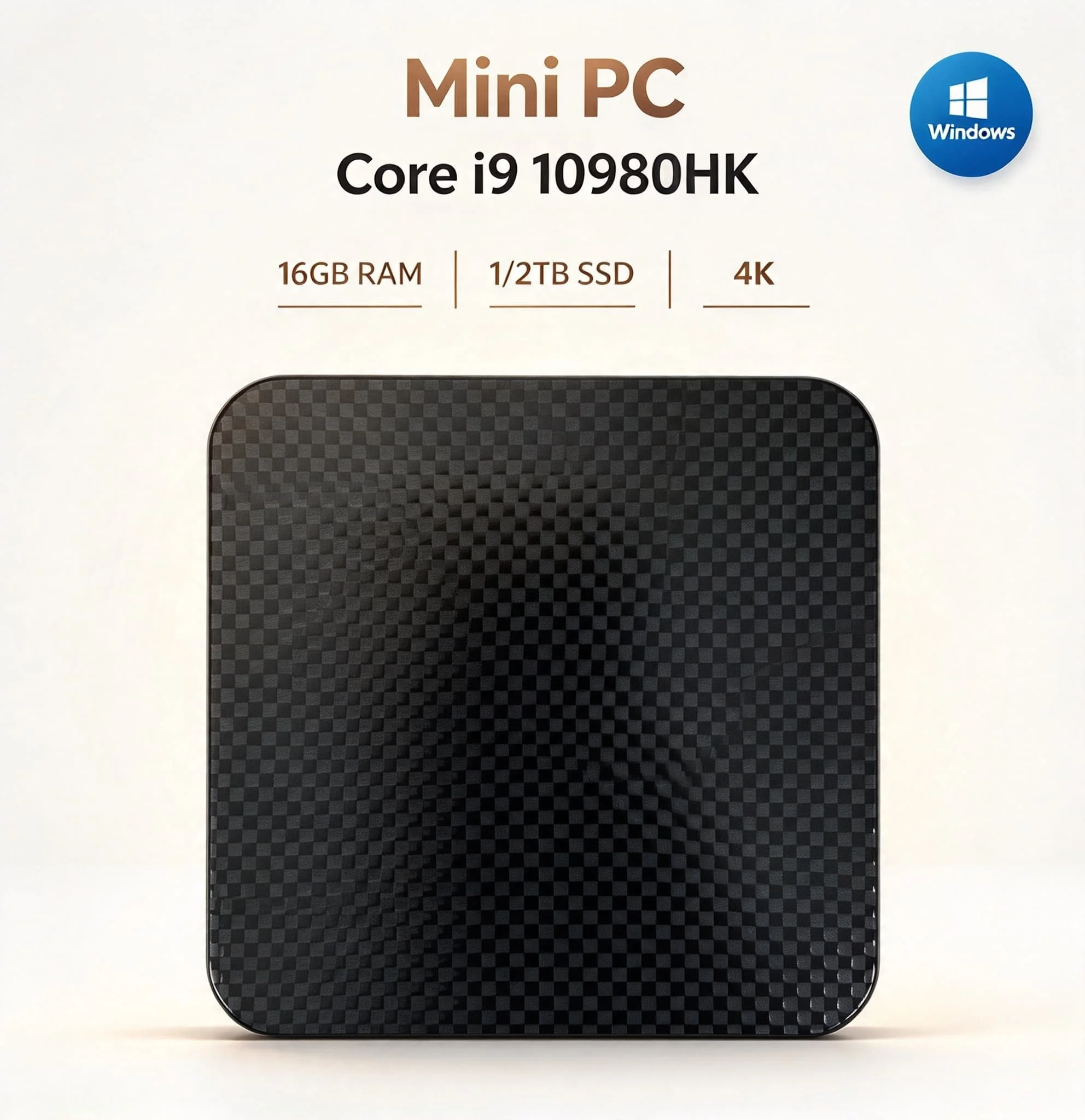 Intel Core i9 10980HK Office Home Mini Desktop 16GB RAM 1TB 2TB SSD Triple 4K Output WiFi 6 Silent Cooling PC 2026 Max Ultra