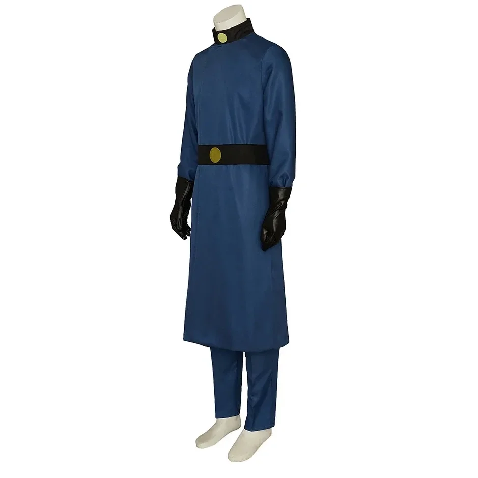 Dr.Drakken Cosplay Costume Adult Men Blue Trench Coat Pants Full Set Disguise Engineer Uniform Suit Halloween Carnival Outfits - view 3