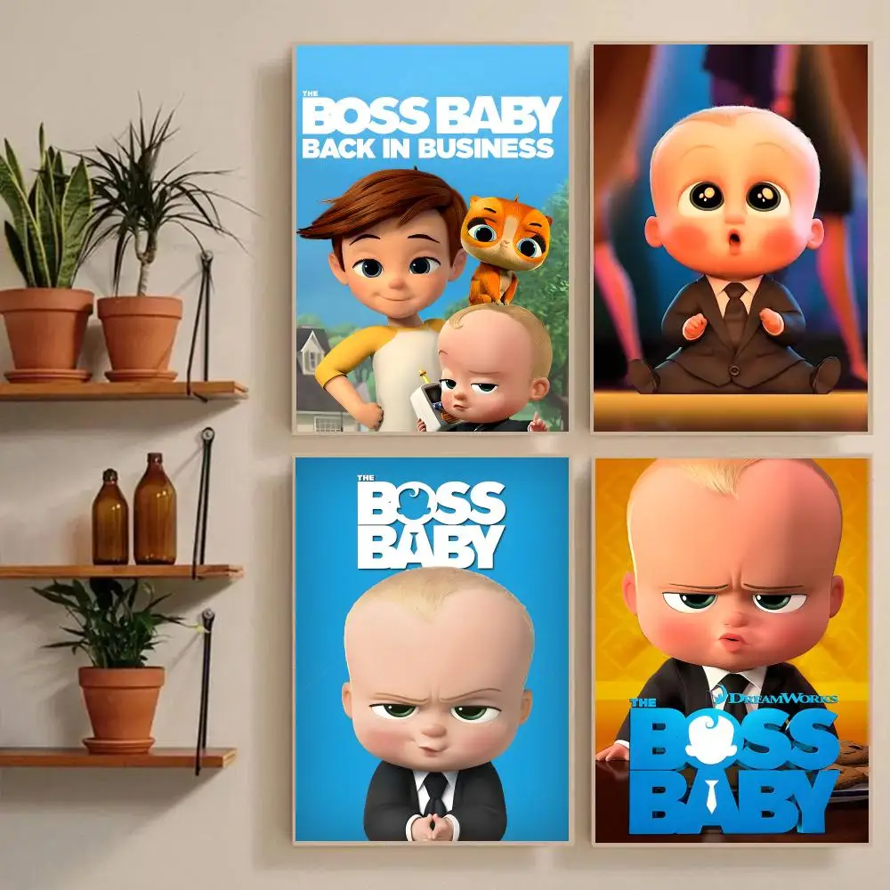 The Boss Baby Poster Waterproof Wall Art Sticker For Bar Living Room Vintage Room Decor High Quality Print Gift