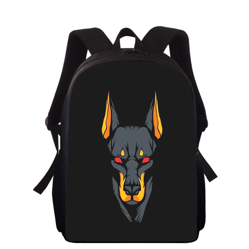 Doberman legal cão 15 ”impressão 3d crianças mochila sacos de escola primária para meninos meninas mochila estudantes sacos de livro escolar