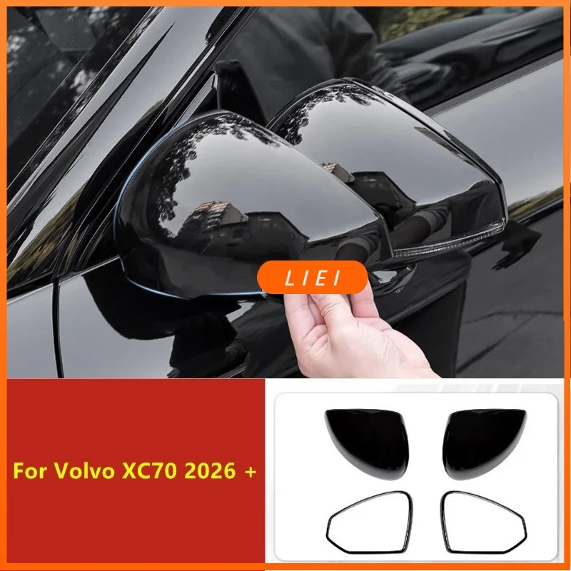 LIEI For Volvo XC70 2026 + Car Styling Rear View Mirror Cover Reverse Mirror Shell Reflector Mirror Rain Eyebrow Frame Accessori