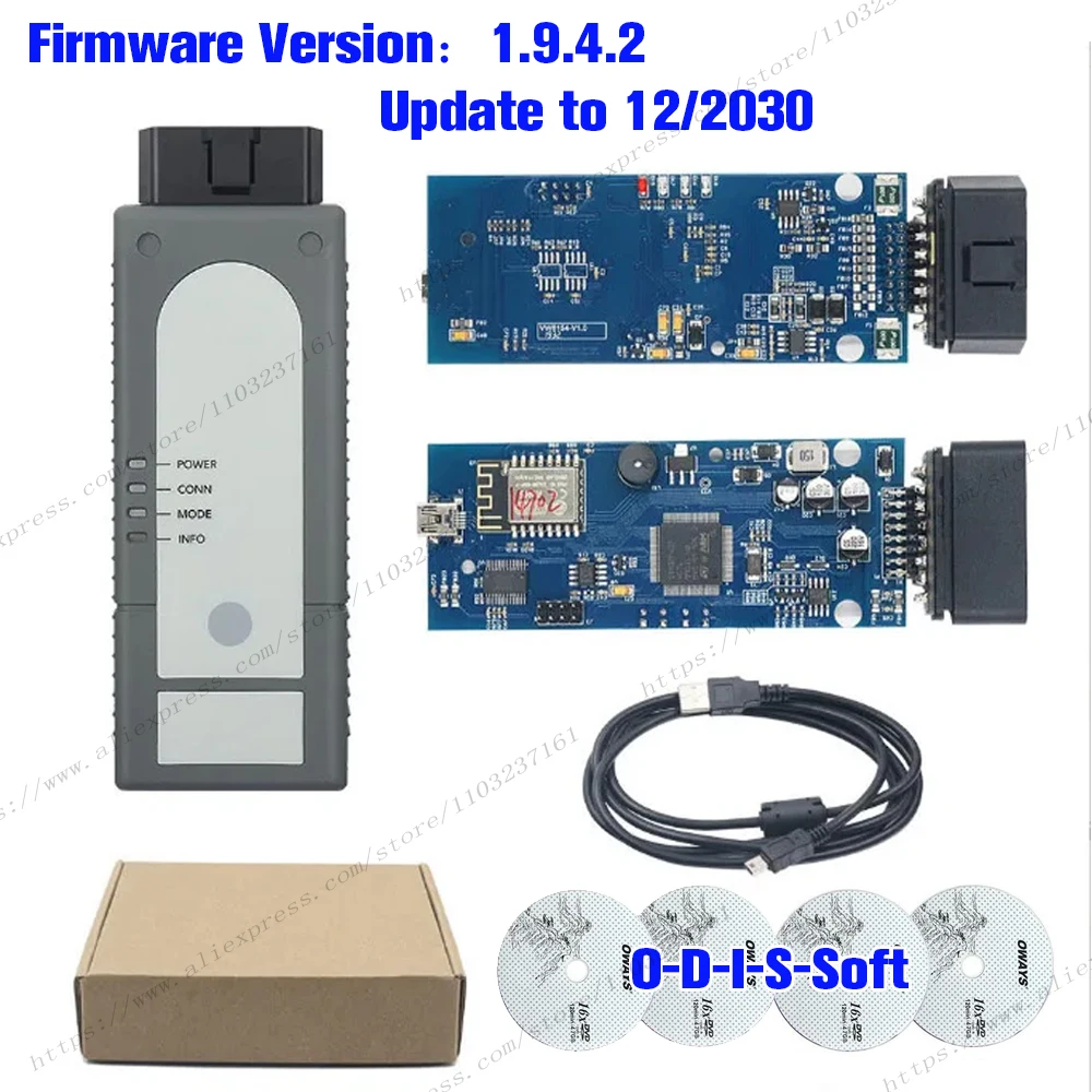 WIFI VAS6154 ODIS Wersja oprogramowania sprzętowego 1.9 Może być ulepszona Obsługa WIN10 Diagnostyka usterek samochodowych Pełny chip Obsługa UDS