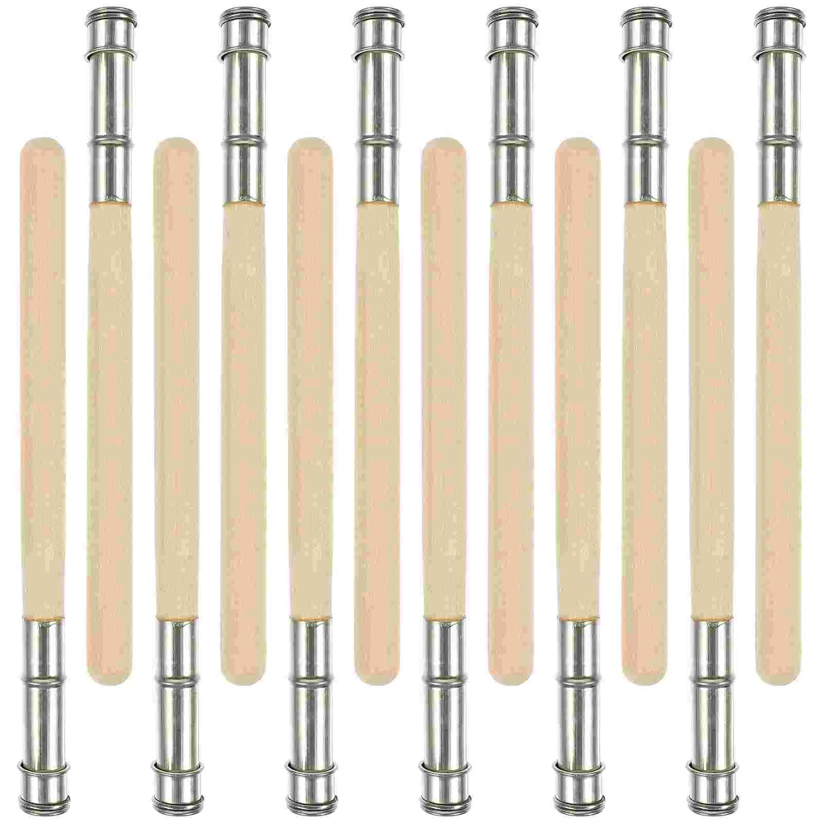 12 pçs extensor de lápis pintura alongadores suportes esboço ajustável resistente de madeira cor água livro papel estudante lápis em massa