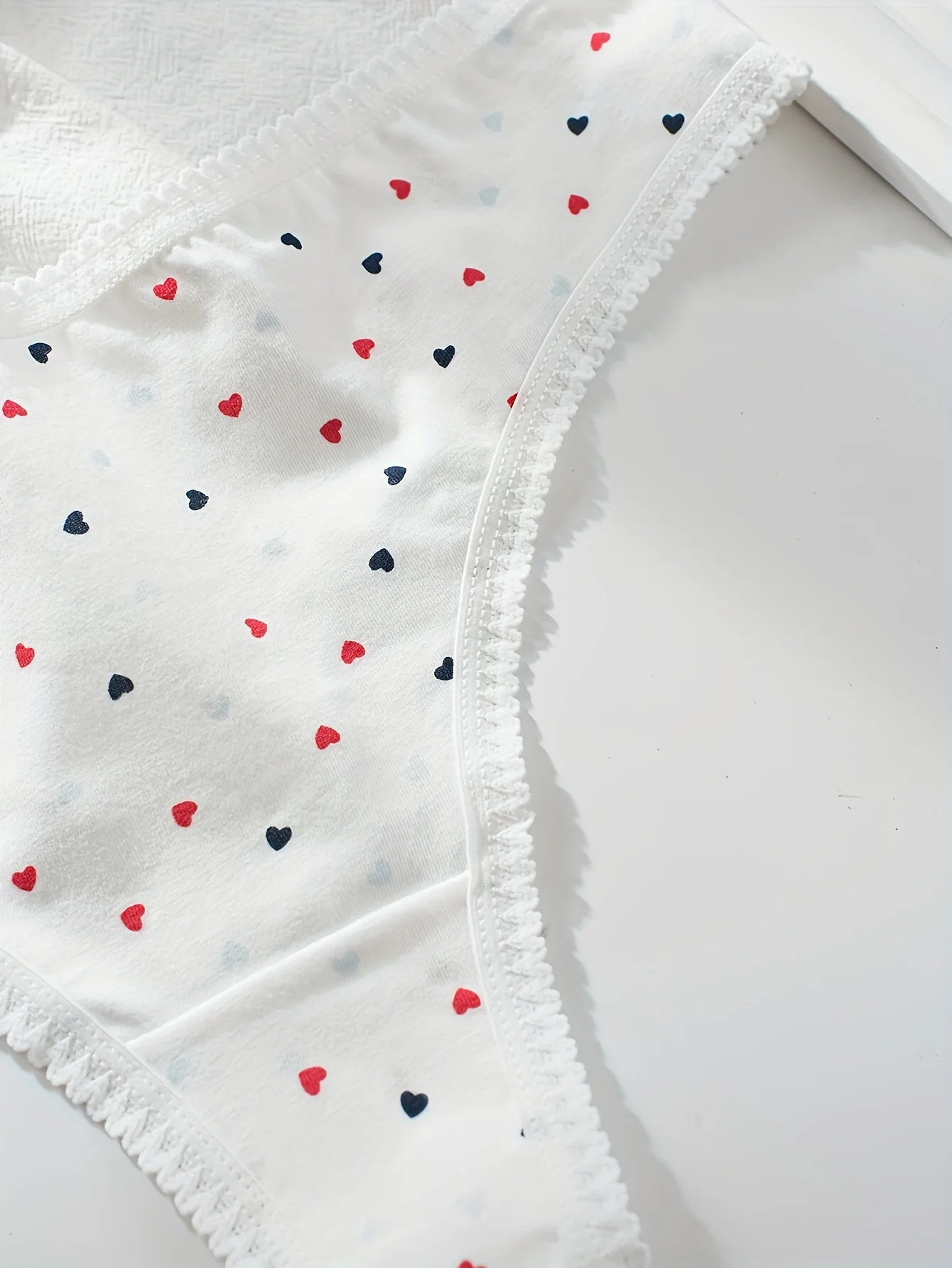 Three-piece mixed-color lip print women's thong summer comfortable heart-patter… - Image 4