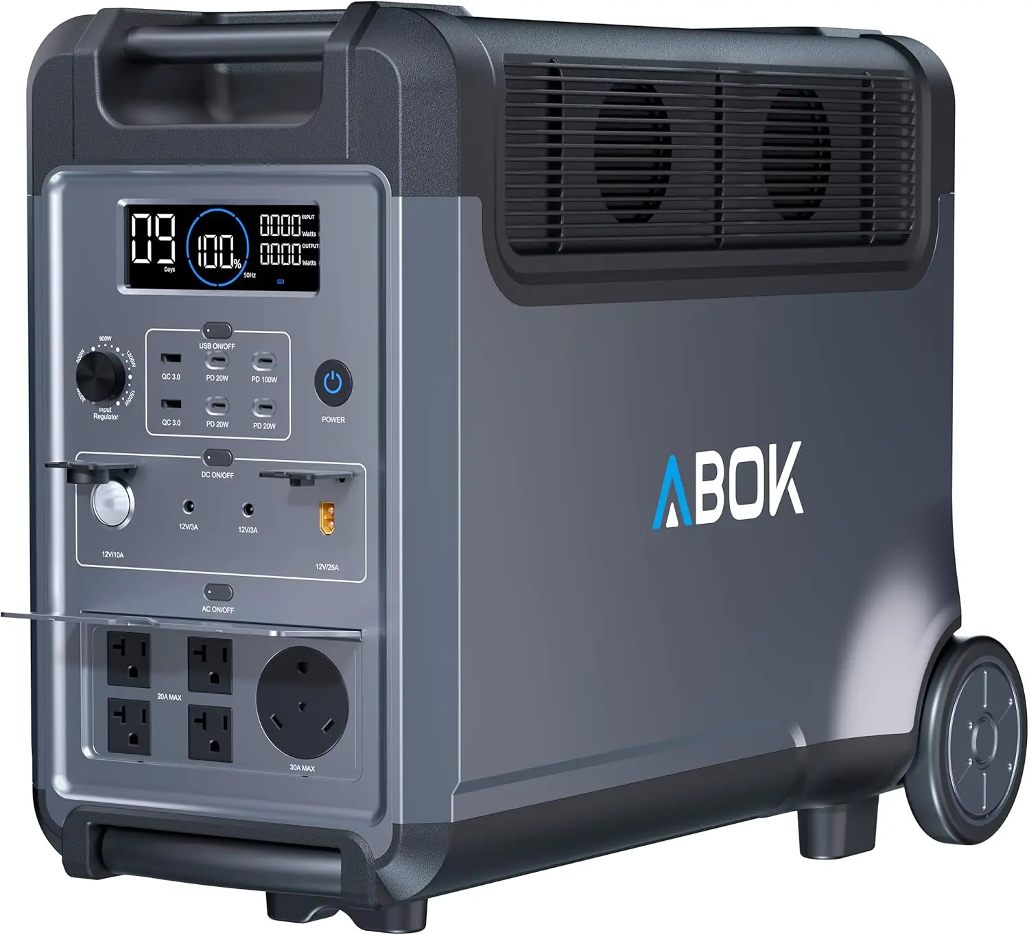 

Ark3600 Portable Power Station, 3840Wh LiFePO4 Battery, Expandable to 11520Wh, 3H Fast Charge, 15 Outlets, UPS 10ms, 3600W