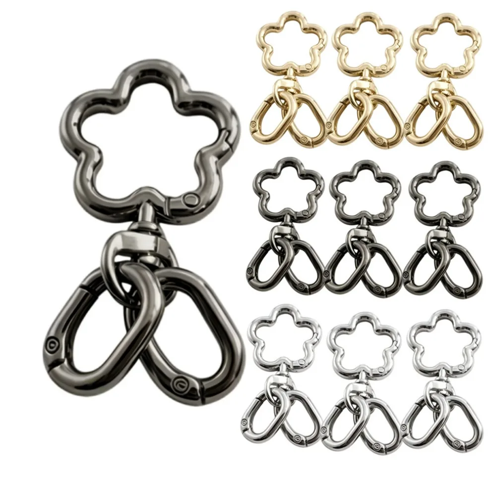 2-50 Pcs Swivel Snap Hooks Double Opening Keychain Clip Rings Metal Lobster Claw Clasp for Hardware Crafts Lanyard collocation