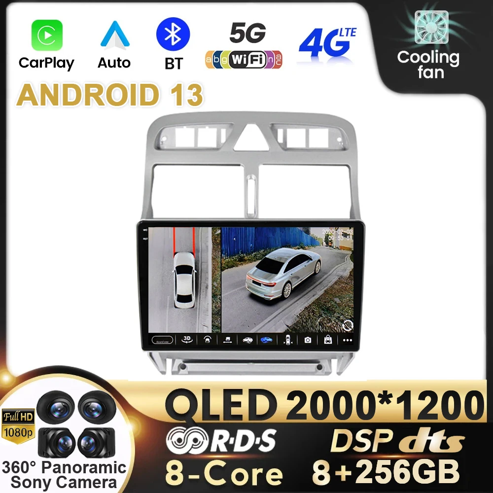 

Android 13 Car Radio For Peugeot 307 307CC 307SW 2002 - 2013 video Multimedia Navigation players CarPlay Auto No 2 din 2din DVD