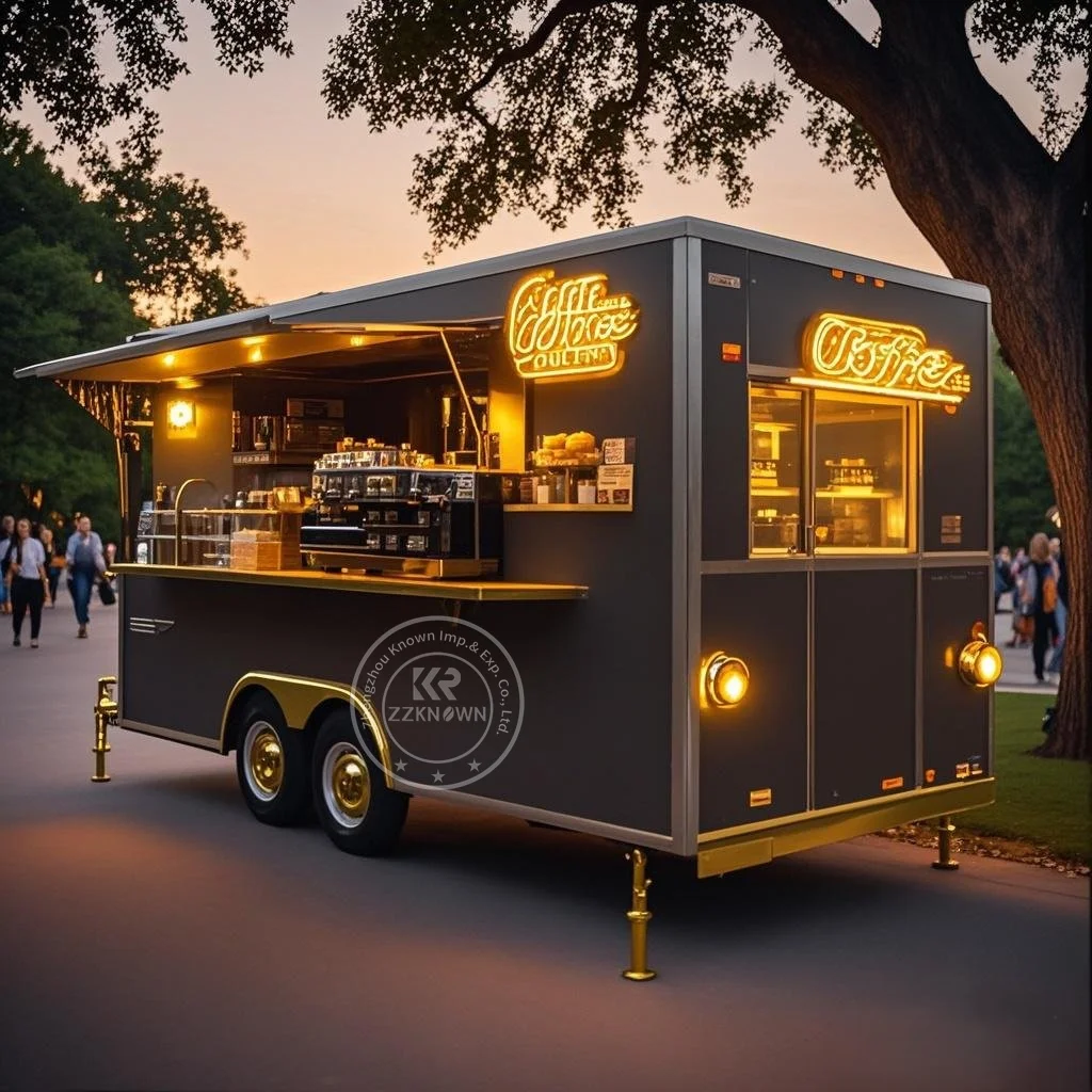 

Custom Catering Pizza BBQ Food Trailer Fully Equipped Outdoor Mobile Bar Ice Cream Coffee Food Truck for Sale 2025