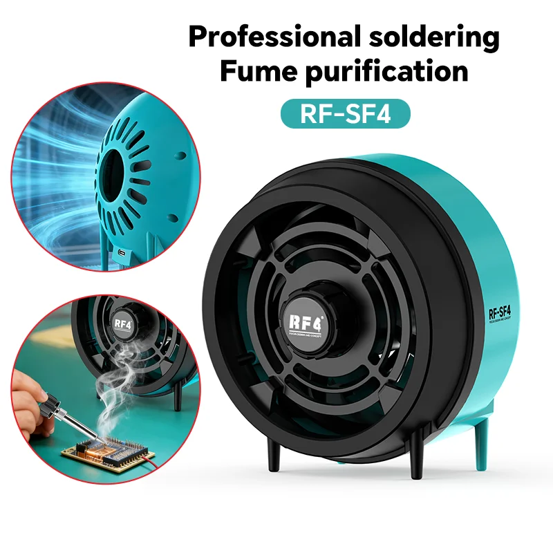 

RF4 RF-SF4 Fume Extractor Fast Heat Dissipation for Soldering PCB Repair UV Curing Smoke Purification Fan repair tool