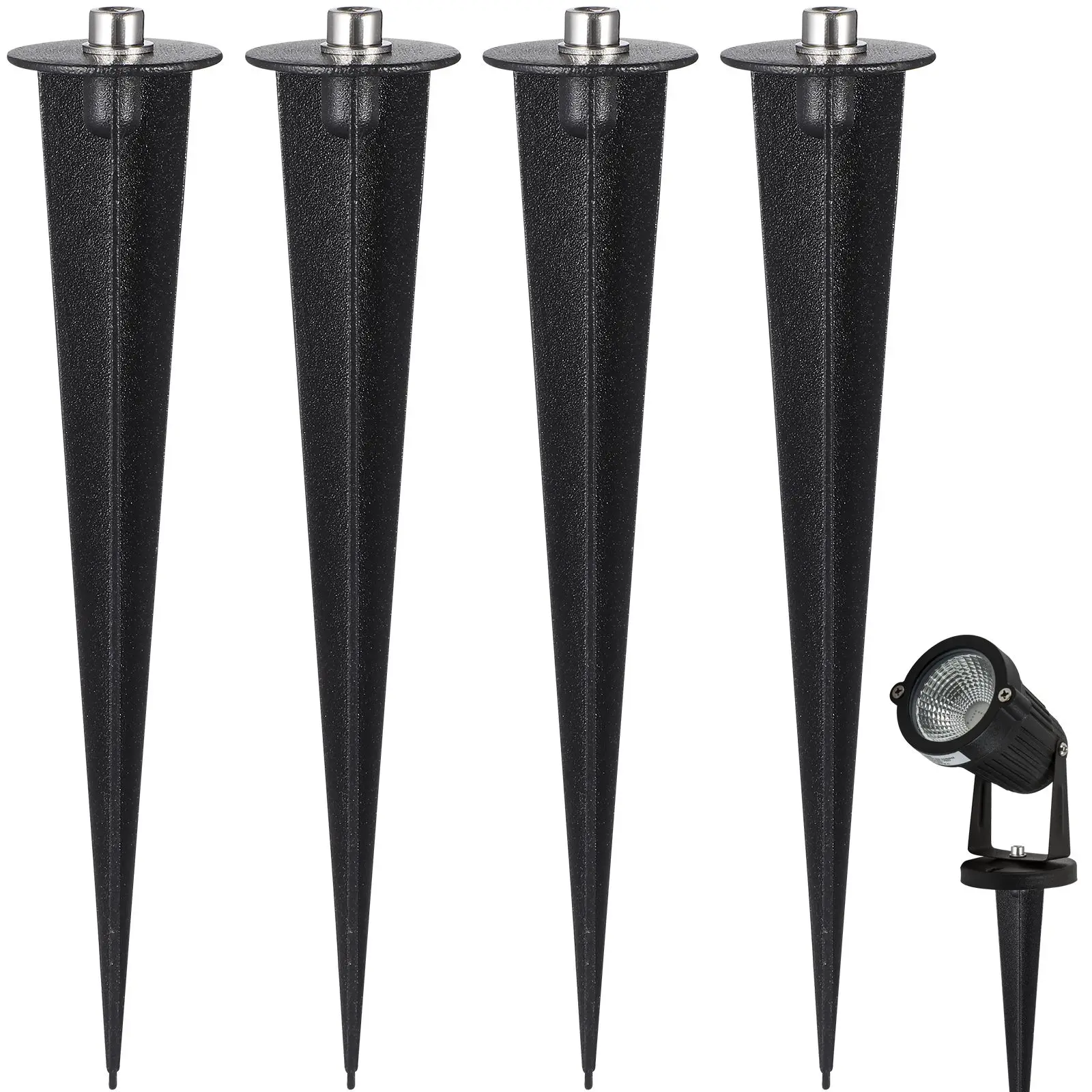 8 Pcs Outdoor Light Solar Ground Plug Garden Lights Aluminum Spikes Stakes Landscape Garden Decorative Lantern