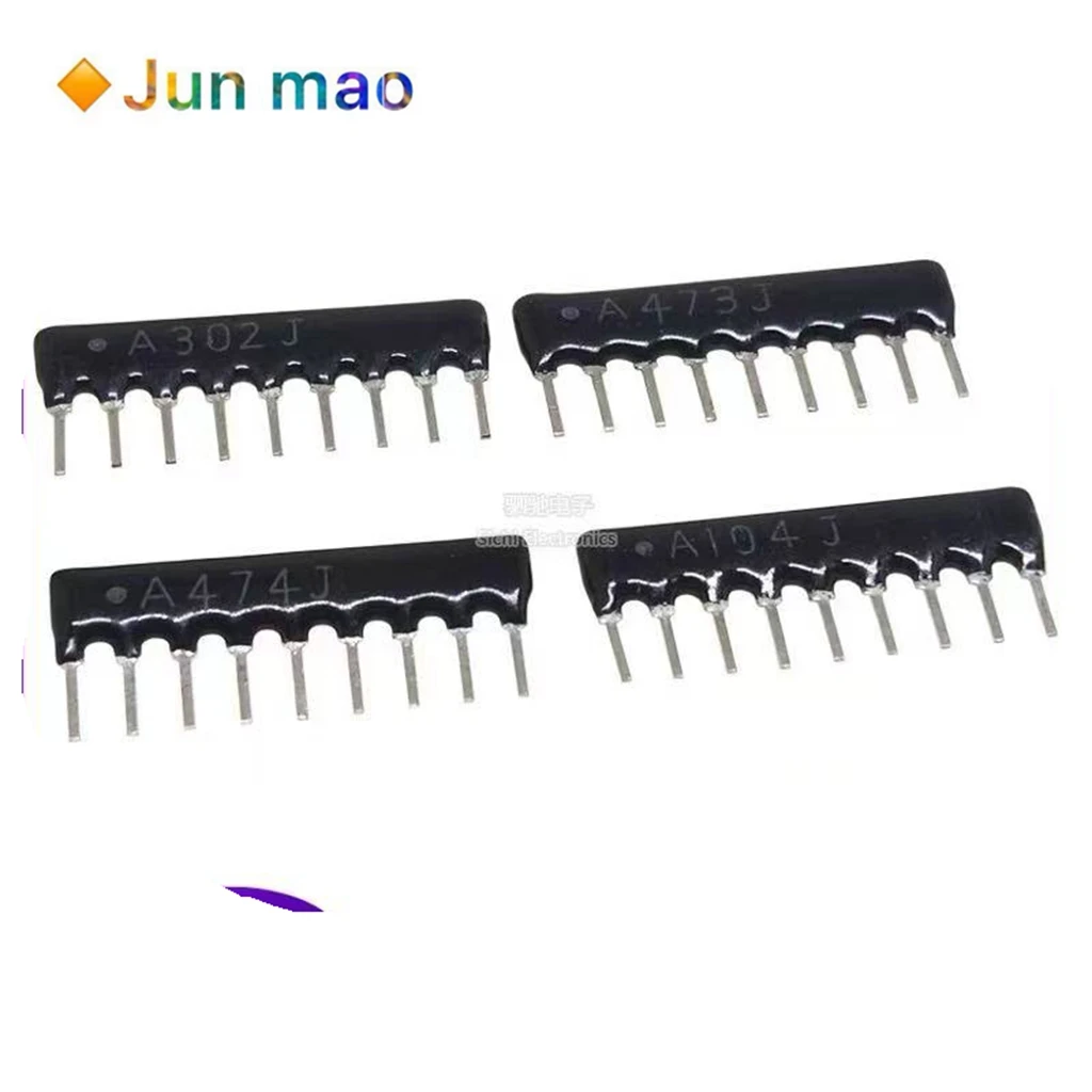 10PCS Direct insertion resistor 9P Type A 2K/2.2K/3K/4.7K/6.8K/10K/33K/47K/100K/470K